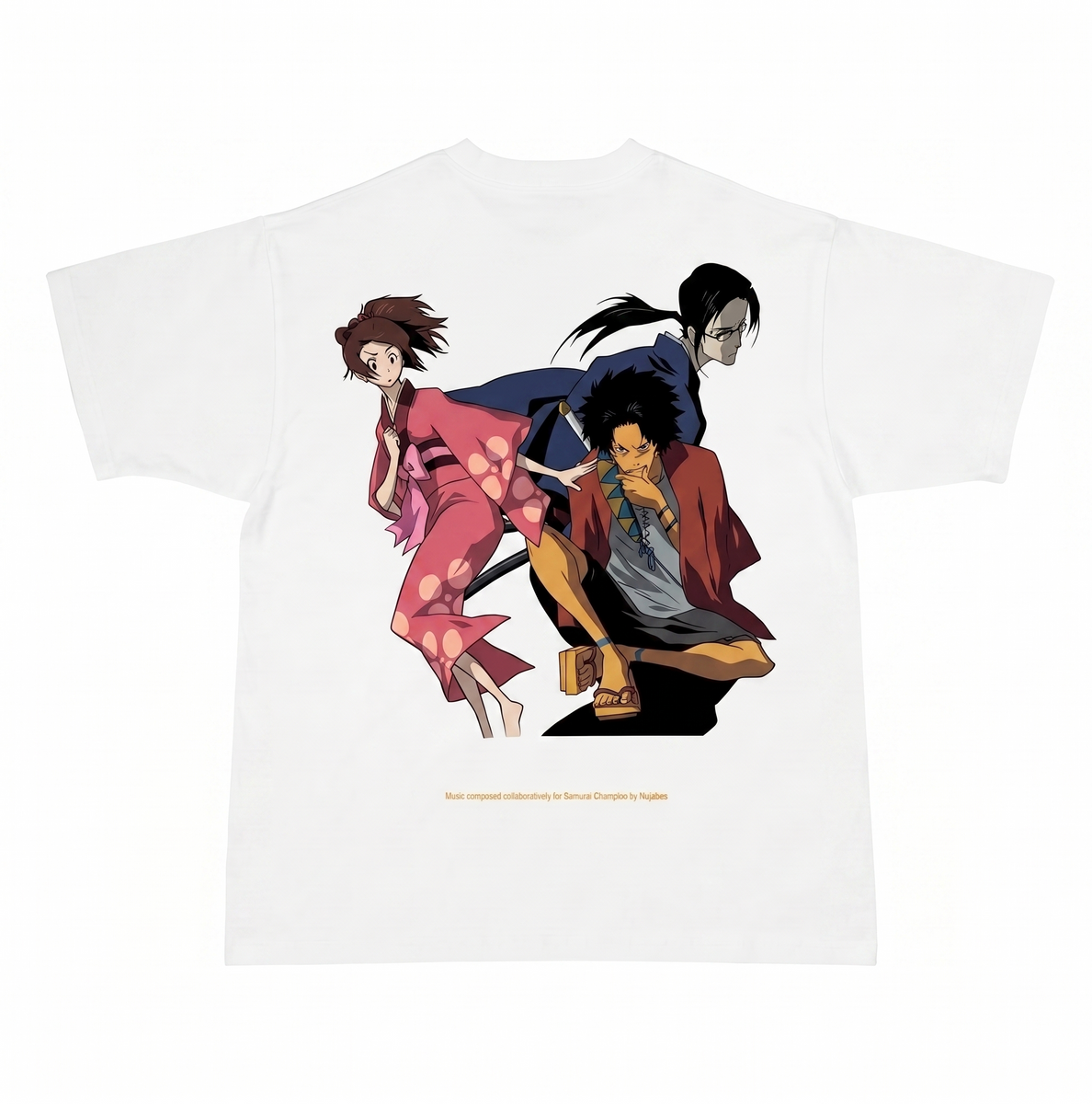Samurai Champloo Back Visual Tee - White – YEN TOWN MARKET