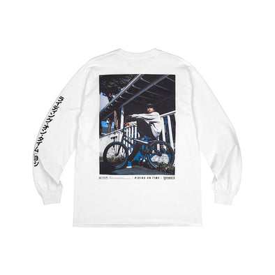 Riding On Time Bicycle Long Sleeve - White