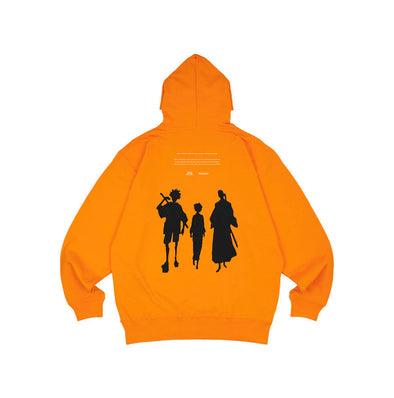 Samurai Champloo Shadow Print Hoodie - Orange