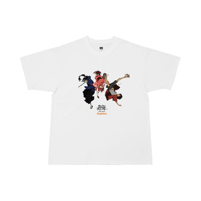 Samurai Champloo × Nujabes Front Visual Tee - White