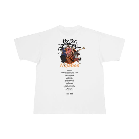 Samurai Champloo × Nujabes Back Visual Tee - White