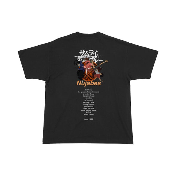 Samurai Champloo × Nujabes Back Visual Tee - Black