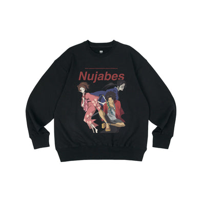 Samurai Champloo × Nujabes Logo Crewneck - Black