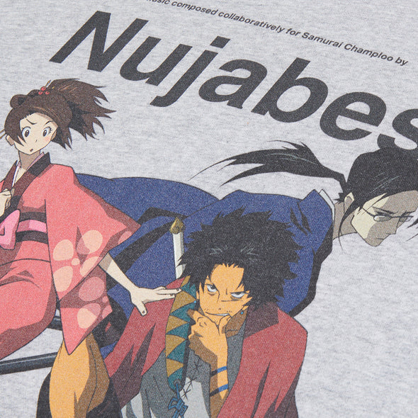 Samurai Champloo × Nujabes Logo Crewneck - Heather Gray