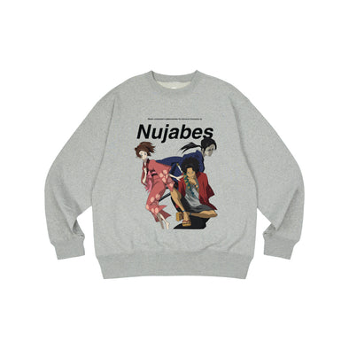 Samurai Champloo × Nujabes Logo Crewneck - Heather Gray