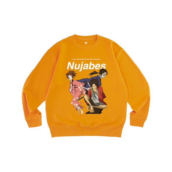 Samurai Champloo × Nujabes Logo Crewneck - Orange