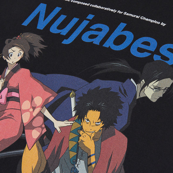 Samurai Champloo × Nujabes Logo Tee - Black