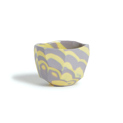 Marble Sake Cup - Light Yellow / Light Purple