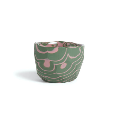 Marble Sake Cup - Pink / Green