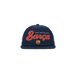 BARÇA Script Logo Cap - Navy