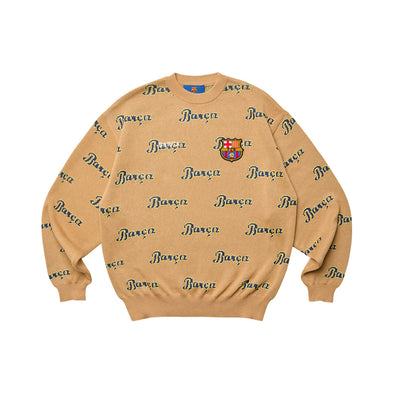 Script Logo Sweater - Beige