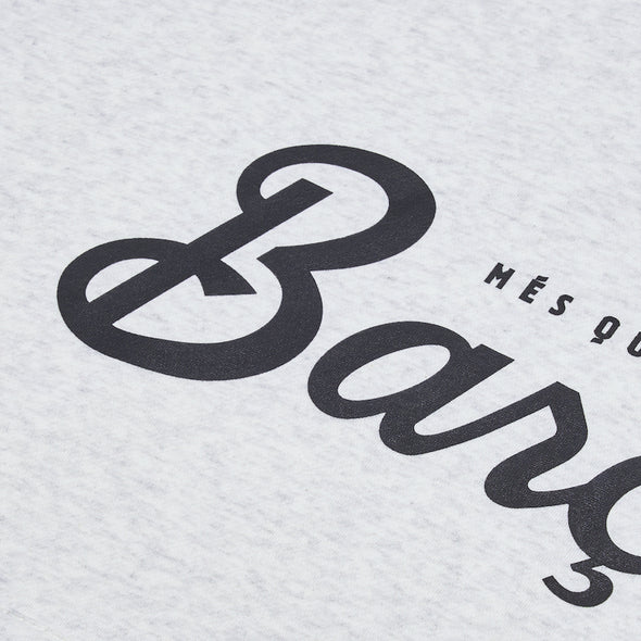BARÇA Script Logo Hoodie - Light Heather Gray