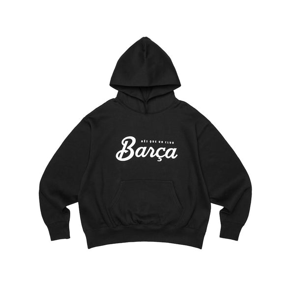 BARÇA Script Logo Hoodie - Black