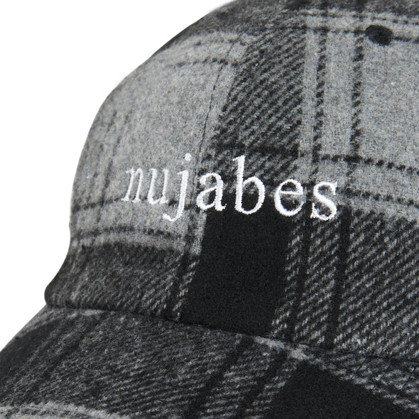 Nujabes Modal Logo Wool Cap - Checked Gray