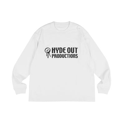 Hydeout Logo Long Sleeve - White