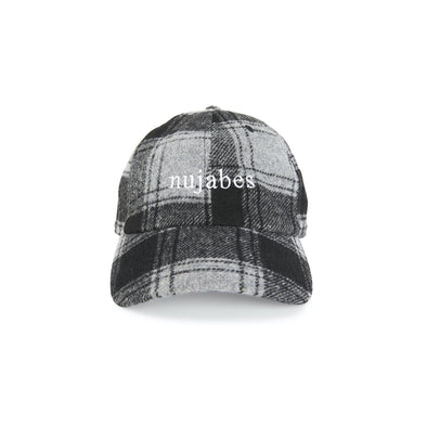 Nujabes Modal Logo Wool Cap - Checked Gray