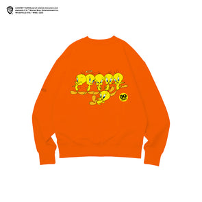 TWEETY × RIEHATA "80TH ANNIV" CREWNECK - ORANGE